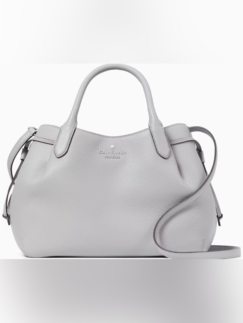 NWT Kate Spade Light Gray Dumpling Satchel